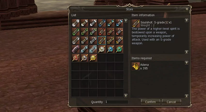 Lineage 2 Soulshots and Spiritshots