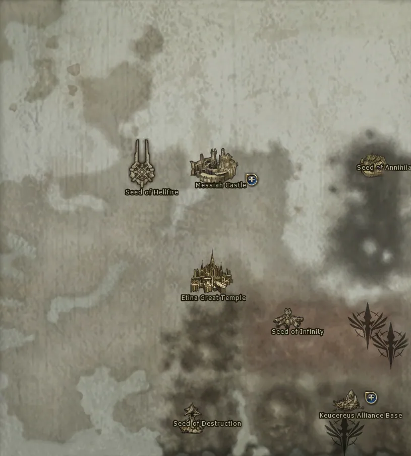 Lineage 2 map. Lineage 2 Gracia Map